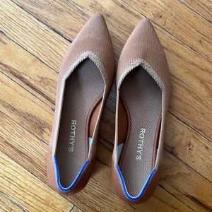 Rothy’s Point flats, camel, size 9 WORN ONCE